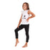 Girls summer pajama set Bear t-shirt + Black leggings